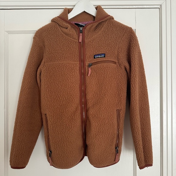 Patagonia Retro Pile Hooded Jacket, Beech Brown - Picture 2 of 6